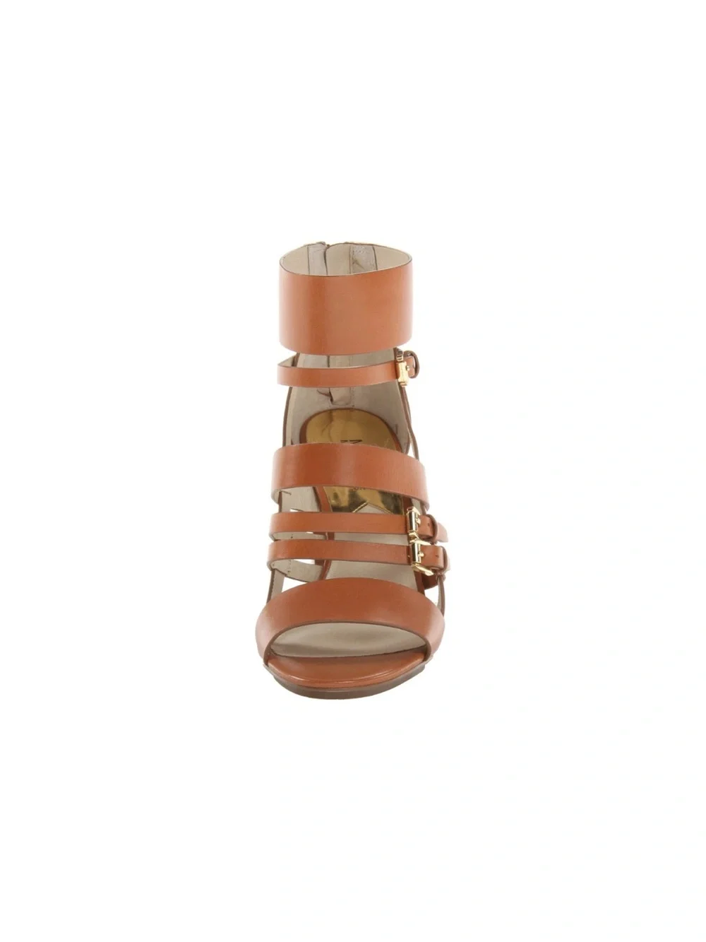 Michael Kors “Winston sandal” Tan Strappy Block Heel Sandals - Picture 3 of 7